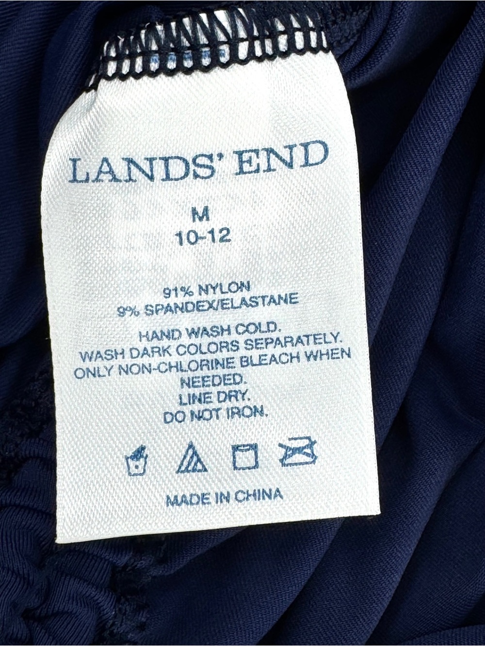 Lands' End Embroidered V-neck Convertible Ruched Rashguard - Picture 7 of 7